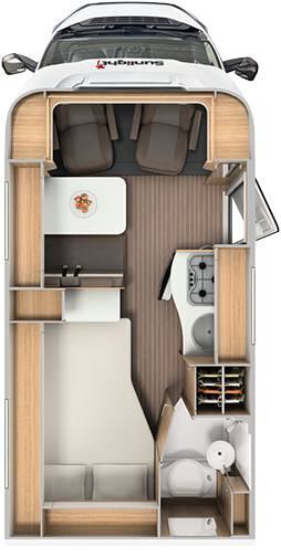Grundriss Wohnmobil T58